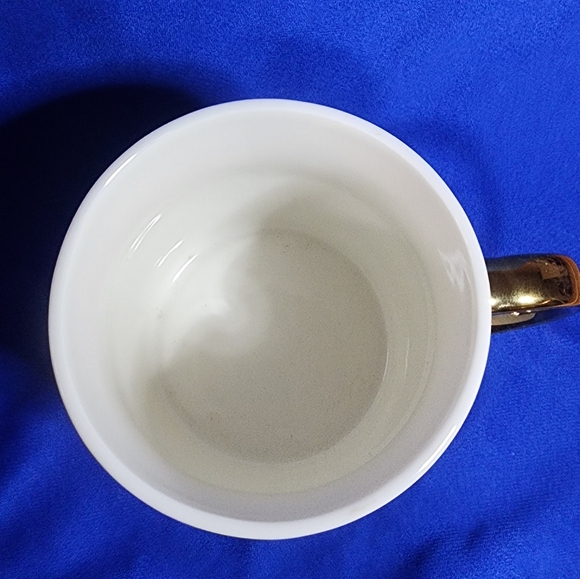 Holiday Style Gold & White Merry & Bright 4" 16 ounce - Picture 5 of 6